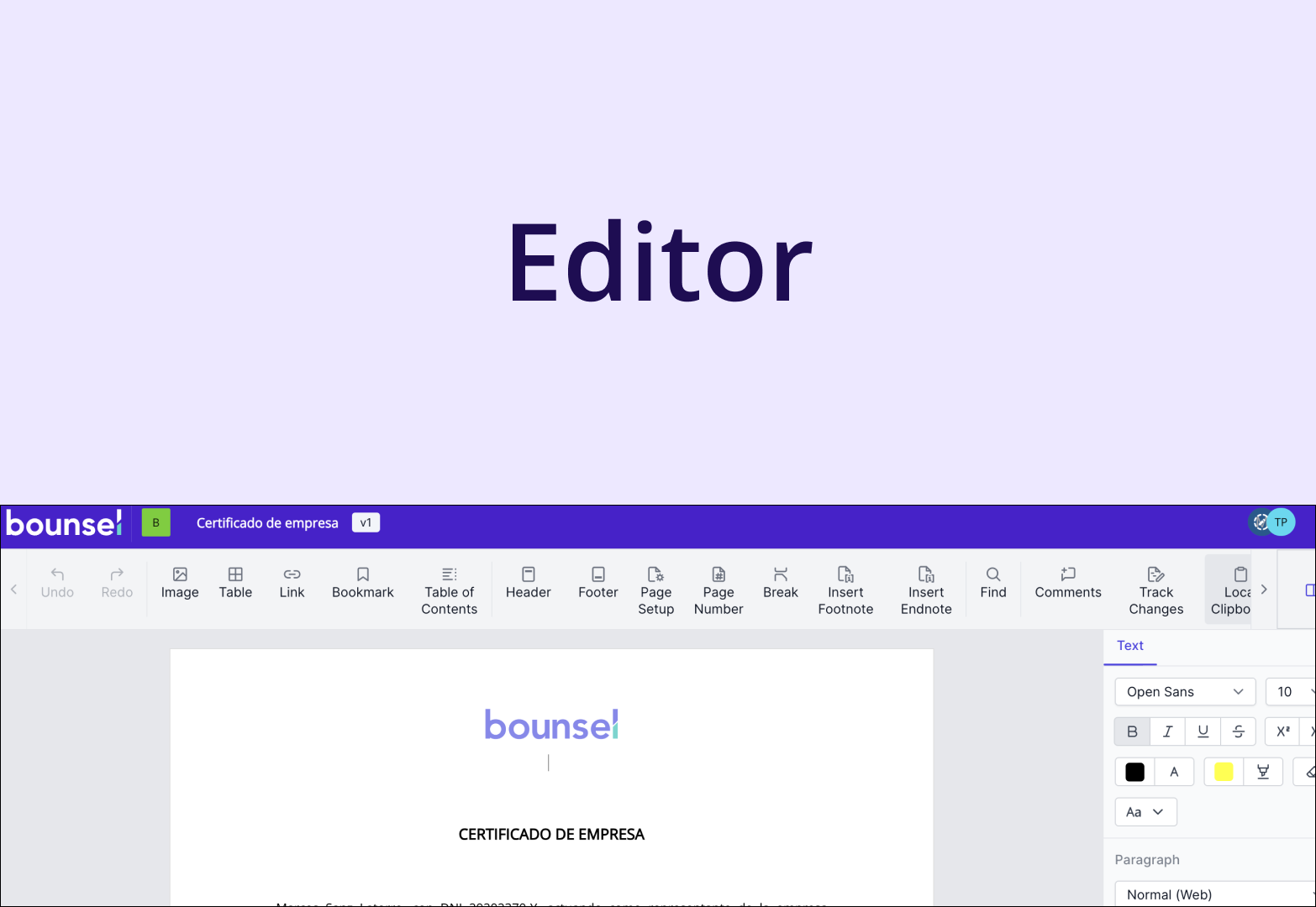 bounsel editor